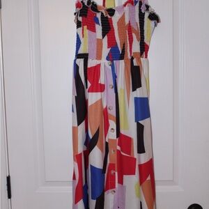 Colorful Geometric Maxi Dress